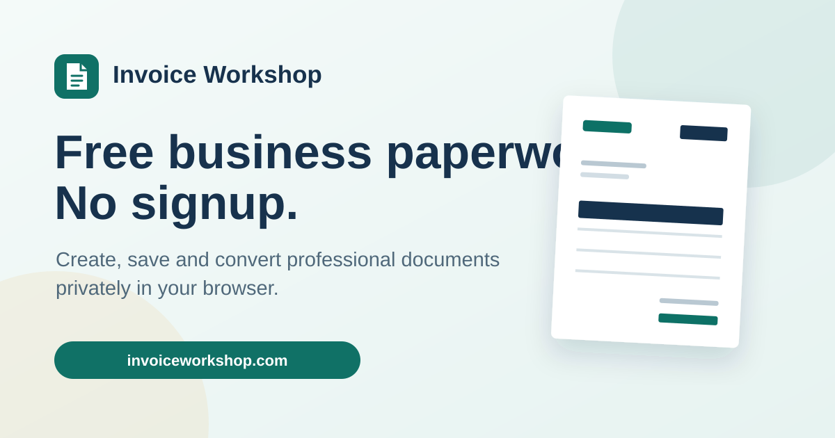 InvoiceWorkshop